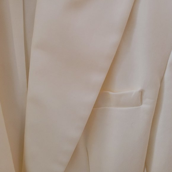 Robert Rodriguez Cream Cropped Cotton Blazer US 4 - Picture 8 of 16